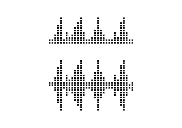 Vector sound waves vector icon illustration