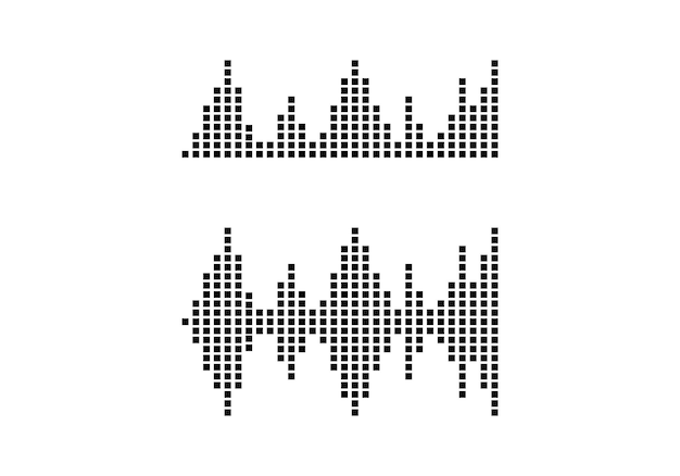 Vector sound waves vector icon illustration