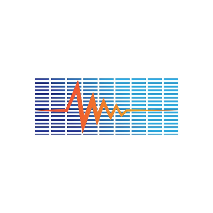 Vector sound waves vector illustration design template