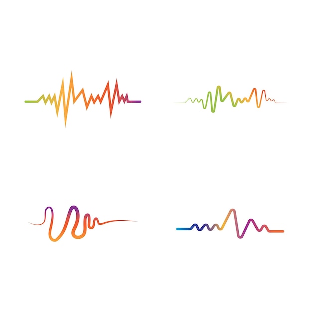 Sound waves vector illustration