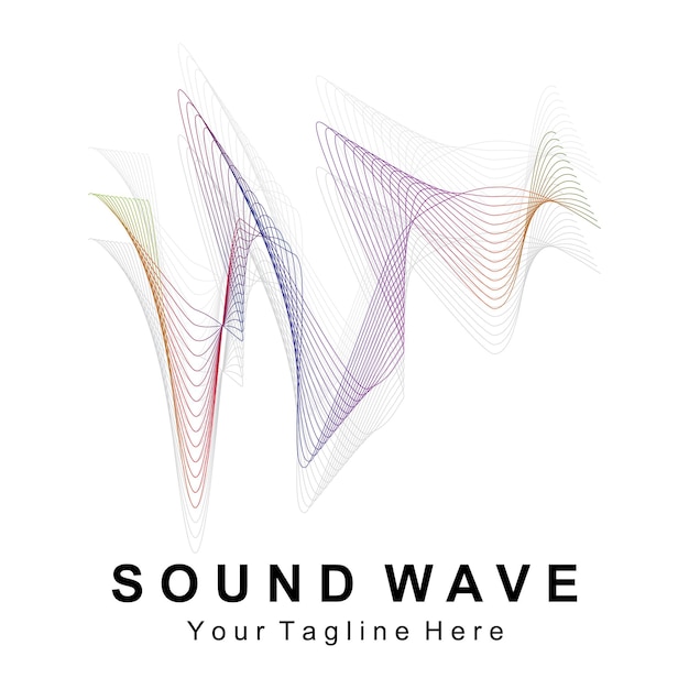 Sound waves vector illustration