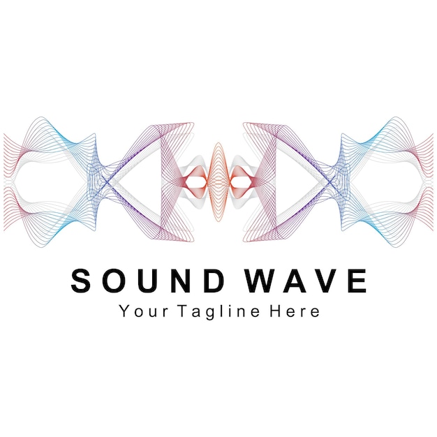 Sound waves vector illustration