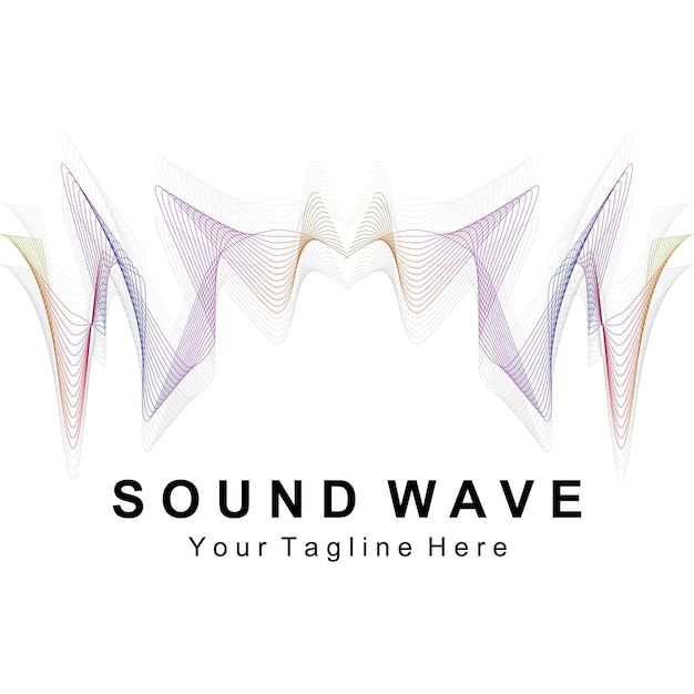 Sound waves vector illustration