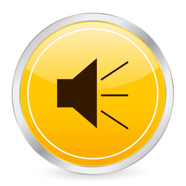 Sound yellow circle icon