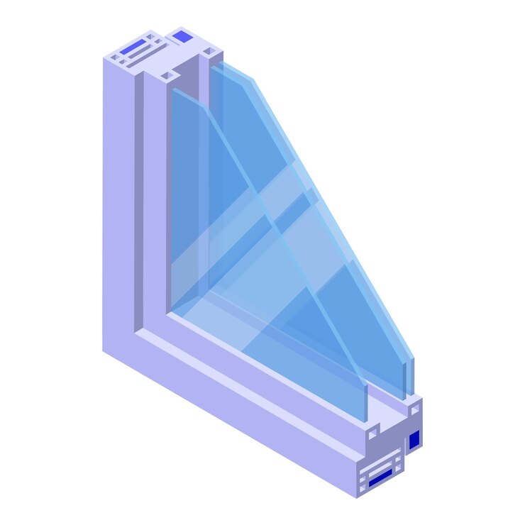 Vector soundproof window icon isometric of soundproof window vector icon for web design isolated on white background