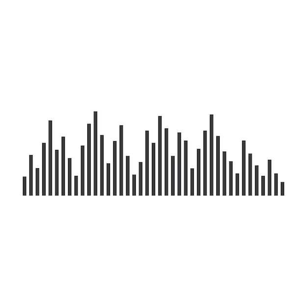 Vector soundwave music icon vector flat design