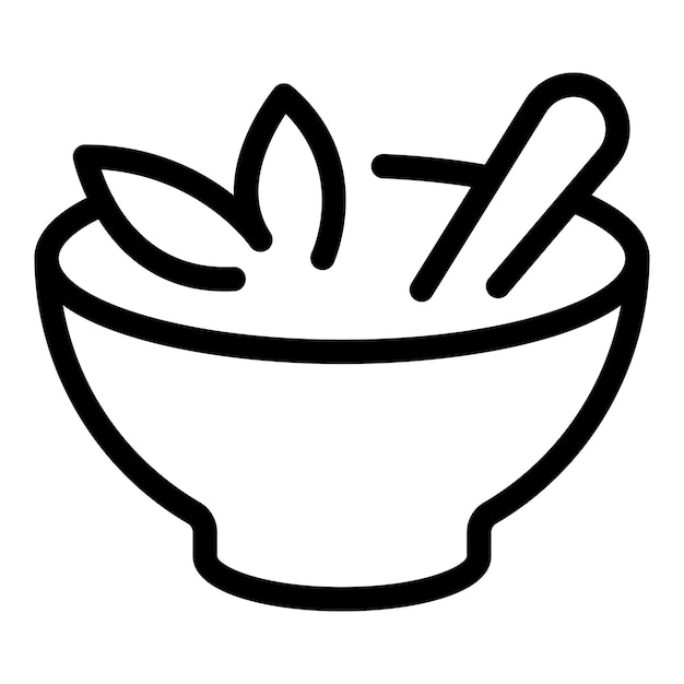 Soup bowl icon Outline soup bowl vector icon for web design isolated on white background