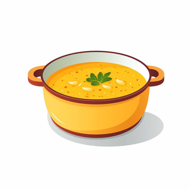 Zuppa pasto vettore cibo cena verdure pranzo caldo illustrazione piatto di cucina piatto r