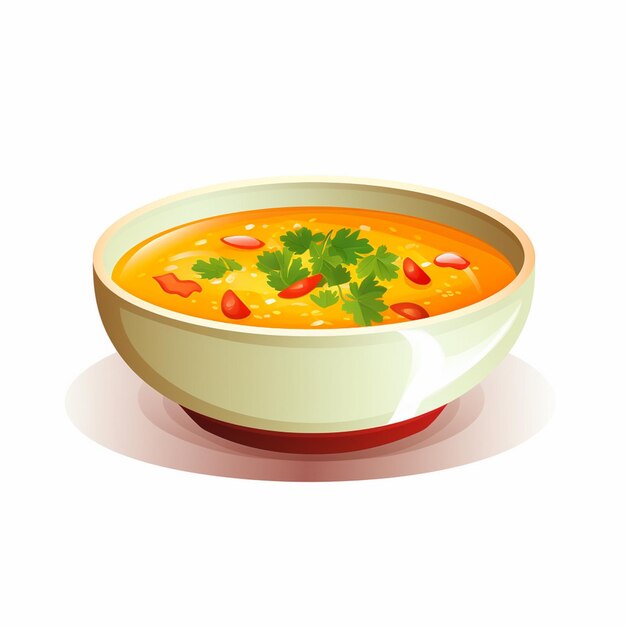 Soup bowl meal vector food dinner vegetable lunch hot illustration plate cooking dish r