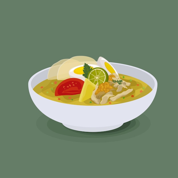 Soup soto food vector