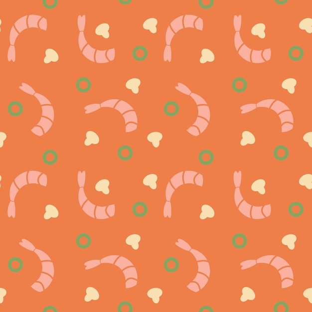 Vector soup tom yam seamless pattern vector
