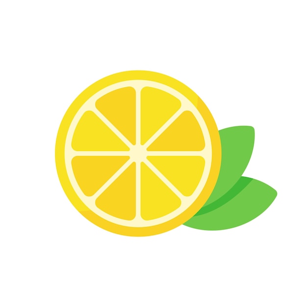 Vector sour yellow lemon for cooking and lemon juice