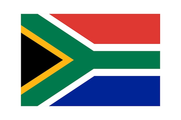 Vector south africa flag original size and colors