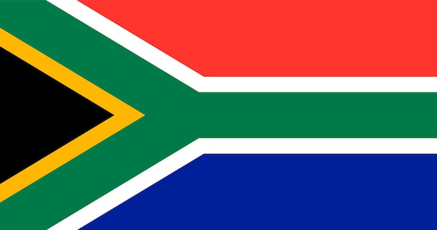 南アフリカ国旗のベクトルイラスト