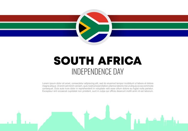 South africa independence day background banner poster for celebration on april 27 th