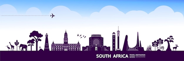 Vector south africa travel destination vector illustration.