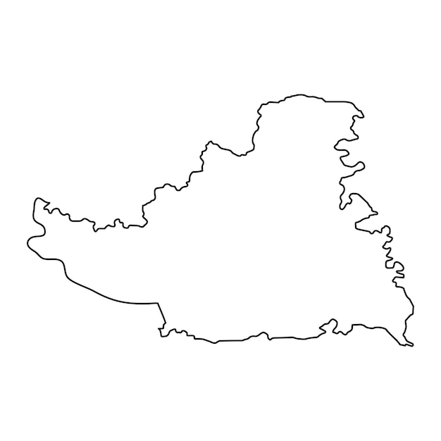 South Backa district map administrative district of Serbia Vector illustration