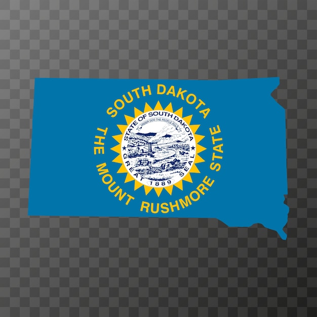 South Dakota state flag Vector illustration