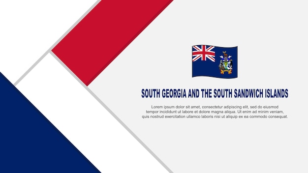 South Georgia And The South Sandwich Islands Flag Abstract Background Design Template Independence Day Banner Cartoon Vector Illustration Illustration