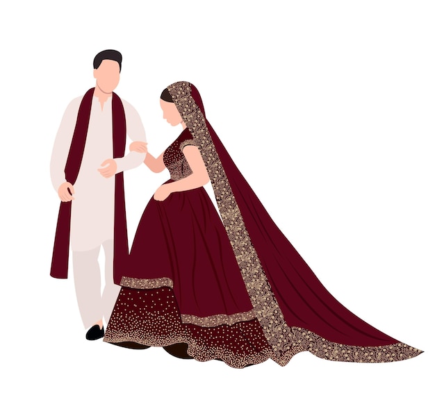 Vector south indian bride