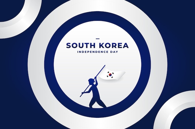 South korea independence day background design