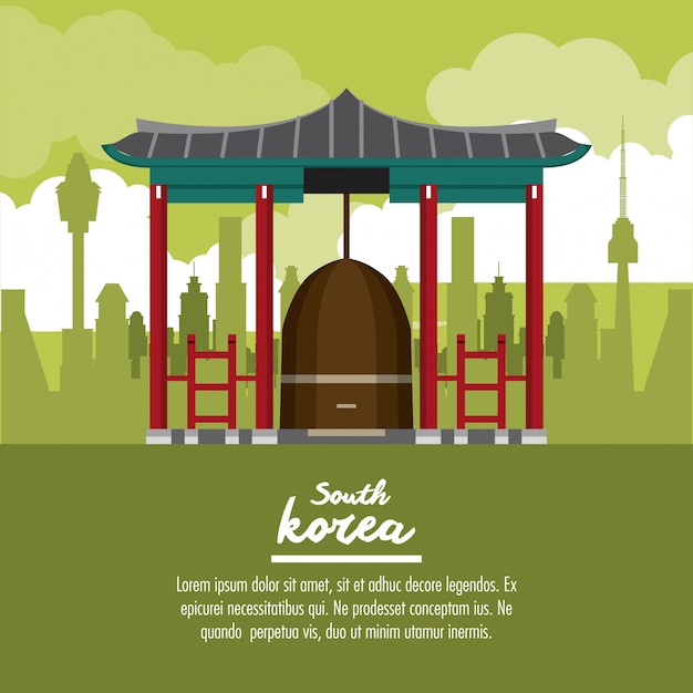 Вектор Южно-корейская инфографика