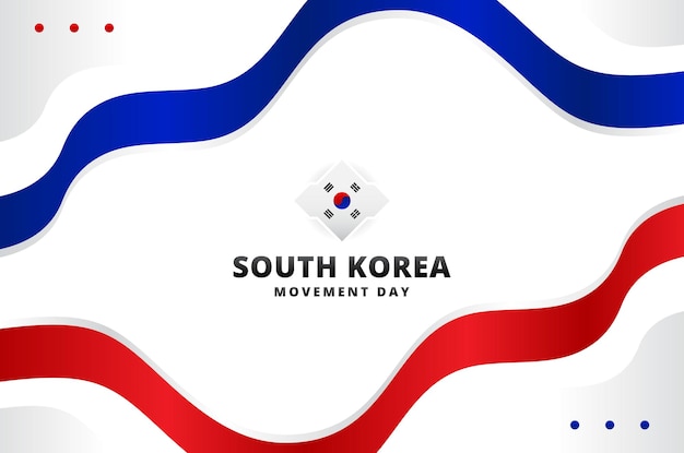 Vector south korea movement day design background