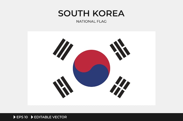 South Korea National Flag Illustration