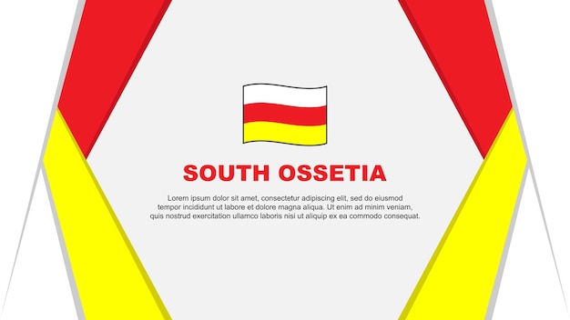 South Ossetia Flag Abstract Background Design Template South Ossetia Independence Day Banner Cartoon Vector Illustration South Ossetia Background
