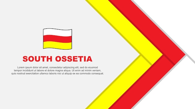 South Ossetia Flag Abstract Background Design Template South Ossetia Independence Day Banner Cartoon Vector Illustration South Ossetia Cartoon