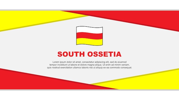 South Ossetia Flag Abstract Background Design Template South Ossetia Independence Day Banner Cartoon Vector Illustration South Ossetia Vector