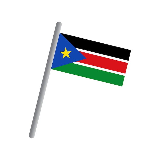 south sudan flag icon vector