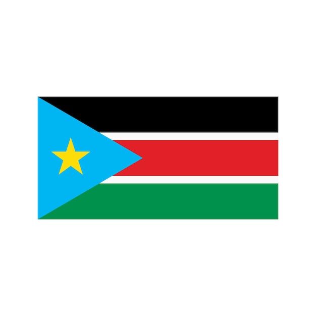 south sudan flag icon vector