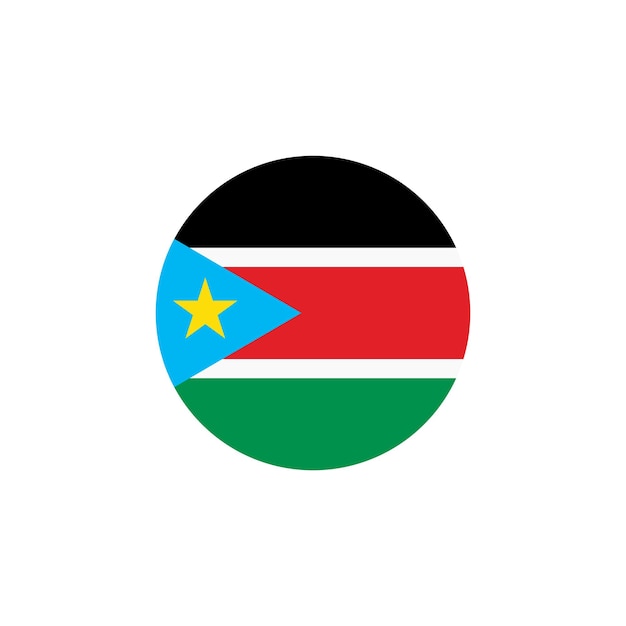 south sudan flag icon vector