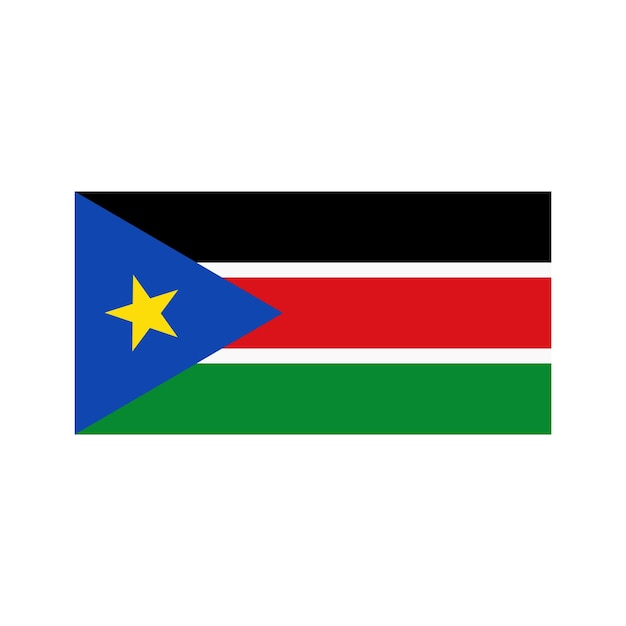 Флаг Южного Судана иконный вектор