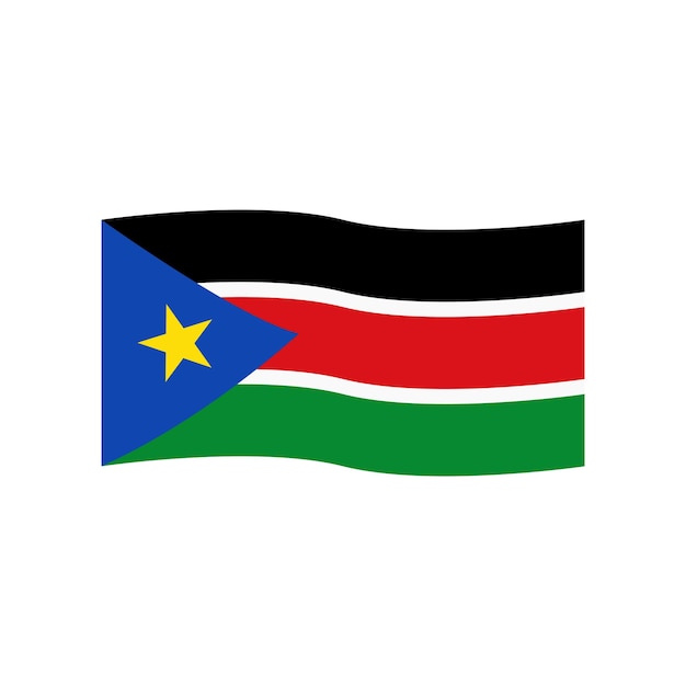 south sudan flag icon vector