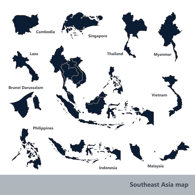 Vector southeast asia map