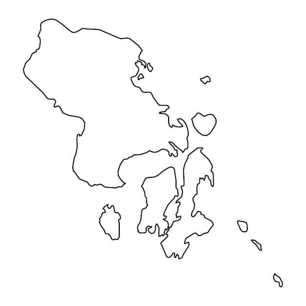 Provincia del sud-est di sulawesi mappa divisione amministrativa dell'indonesia illustrazione vettoriale