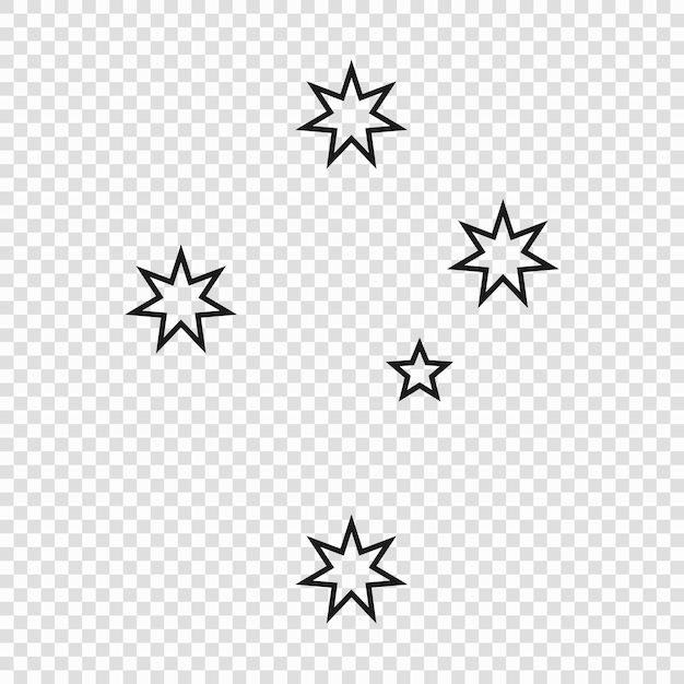 Southern cross thin line embleem van australië