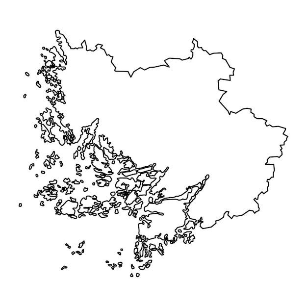 Finlandia sudoccidentale mappa regione della finlandia illustrazione vettoriale