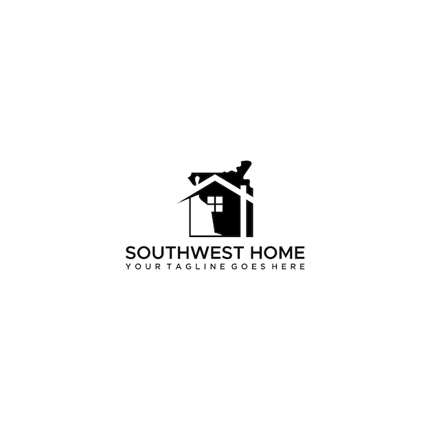 Design del logo della casa del sud-ovest.