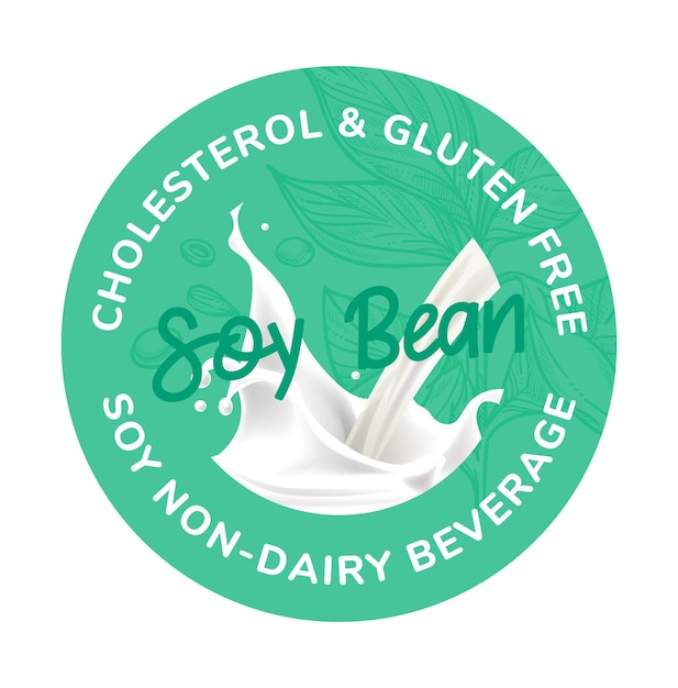 Vector soy bean cholesterol gluten free non dairy drink