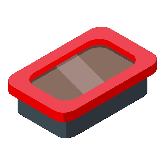 Soy sauce box icon isometric vector asian condiment food liquid