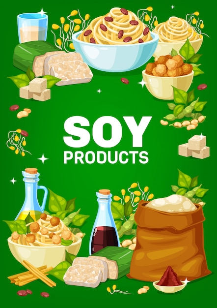 Soy and soybeans products  banner