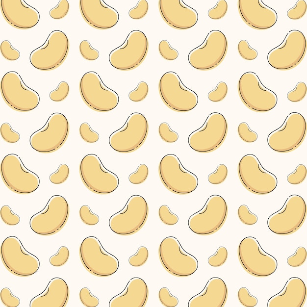 Soybean creative trendy seamless pattern vector illustration background