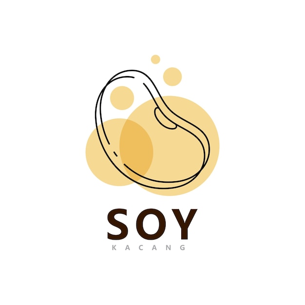 Soybean Logo vector template design Healthy Food simple vector illustration