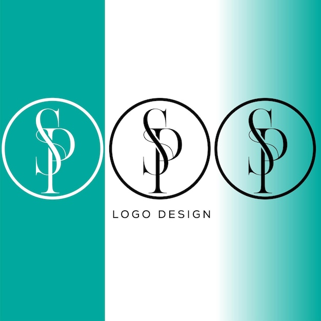 SP initial letter logo design