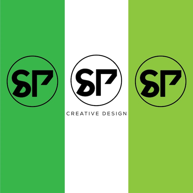 Vector sp initial letter logo design