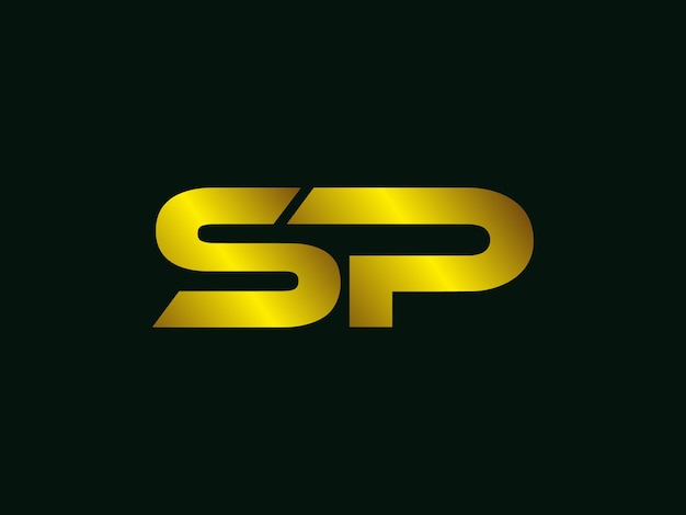 Vettore progettazione del logo sp