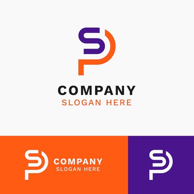 Vector sp logo monogram design